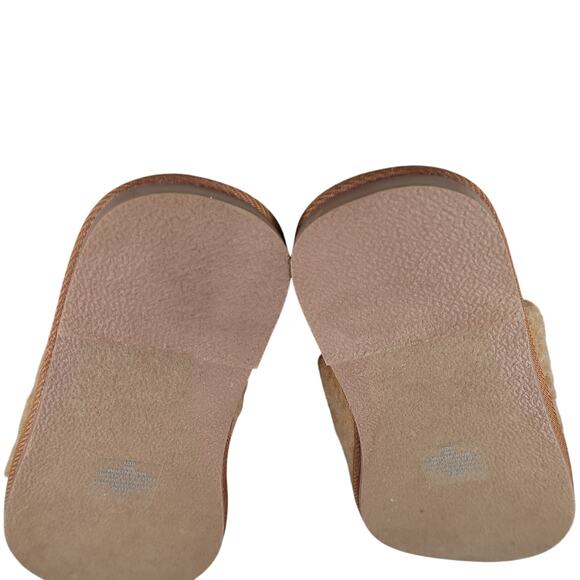Easy Spirit Shoes Womens 9/10 Slippers Mule Slip On Faux Fur Comfort Casual Tan - Picture 9 of 11